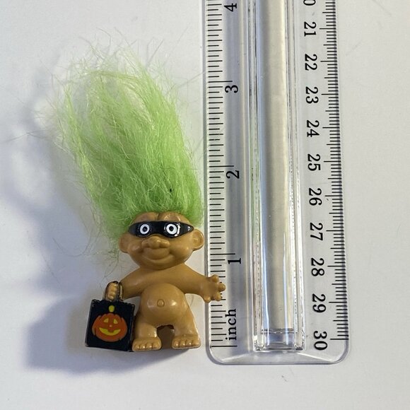 Vintage Troll Doll Halloween Pencil Topper with Green Hair - Picture 8 of 8